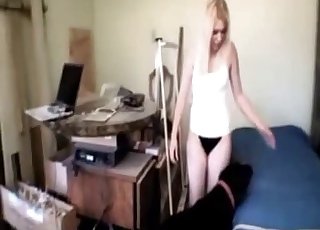 Close-up action with a hung horse