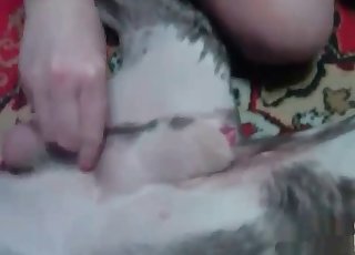 Russian-looking zoophile enjoying sex