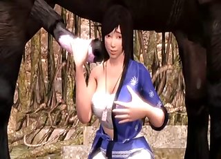 Amazing 3D bestiality action with stallion