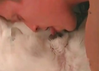 Playing around with dog's hot cunt