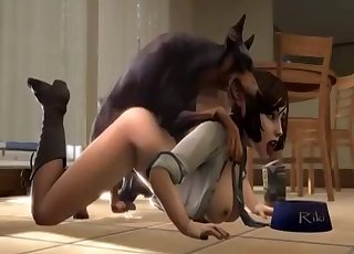 Elizabeth's now a slave to a dog