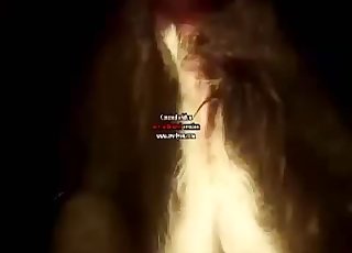 Close-up gape for a furry pussy