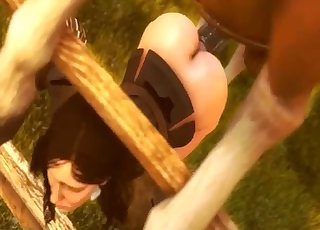 3D hooker screwed by a huge penis of her stallion