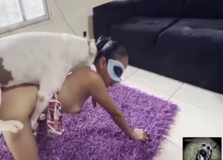 Zoophile student in a skirt gets fucked deeper