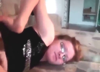 Pasty and sexy-looking girl fucks a Retriever