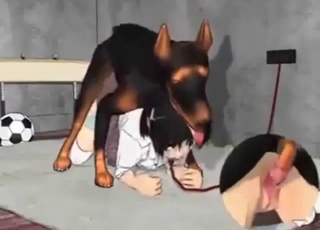 Hentai dog fucking with a beast that gapes hard