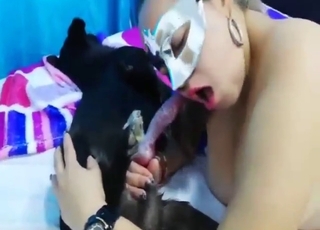 Her kiss means so much to this sexed-up dog