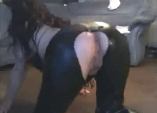 Unexpected zoophilic action with a latex hoe