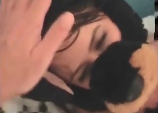 Stunning slut in costume gets totally screwed by a doggie