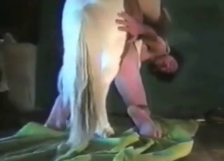 Sexed-up zoophile fucking an animal's hole