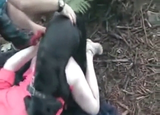 Doggystyle fuck with a pale-skinned zoophile