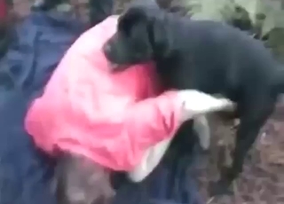 Doggystyle fuck with a pale-skinned zoophile