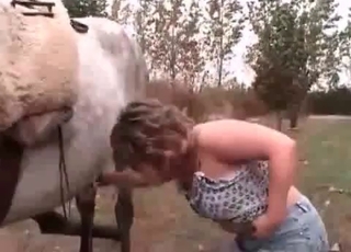 Animal has filthy bestiality with a horny woman
