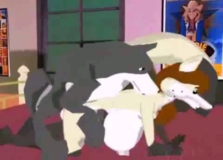 Cartoon with all sorts of filthy bestiality in it