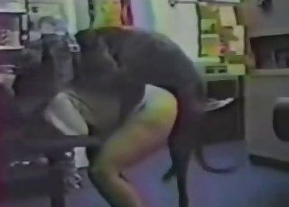 Her sweet wet cunt brutally fucked by a black dog