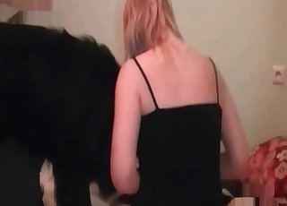 Hairy animal having hot sex action in the bedroom