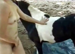 Tiny pony having a rough fuck during animal sex session