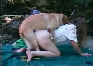 Outdoor sex action with my sweet doggy