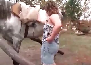 Animal has filthy bestiality with a horny woman