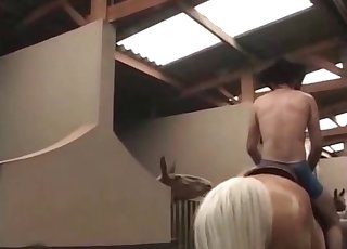 Horse???s owner getting hot sex