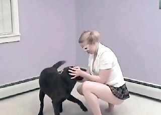 Sensual dog fucking action