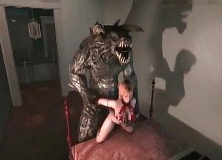 Her pussy get destroyed by an animal