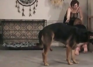 MILF gets seduced by a dog