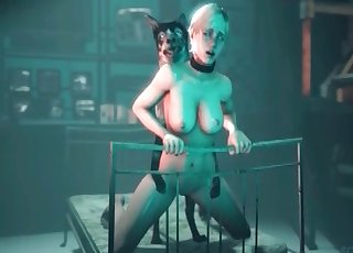 Kinky 3D zoophilia with a Doberman