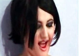 Hairy twat tongued by a nice dog