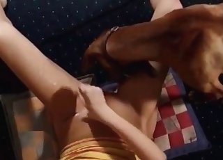 Dog makes this slut so happy