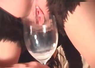 Dog explores my juicy vagina