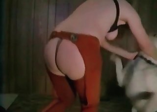 Awesome dog sex action with a zoophile