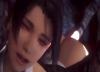 Se fitta hennes bli stappfull av svulst