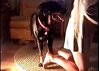 Filth zoophile seducing a hot doggo