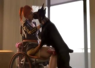 Nice doberman in amazing 3D bestiality XXX